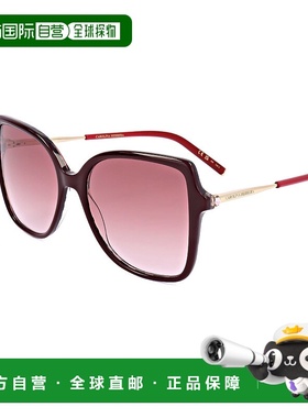 自营Carolina Herrera女式55毫米勃艮第金太阳镜-勃艮第金 美国奥