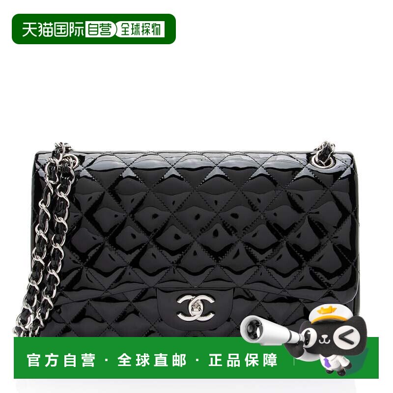 自营Chanel Patent Leather Classic Jumbo Double Flap Bag - bl