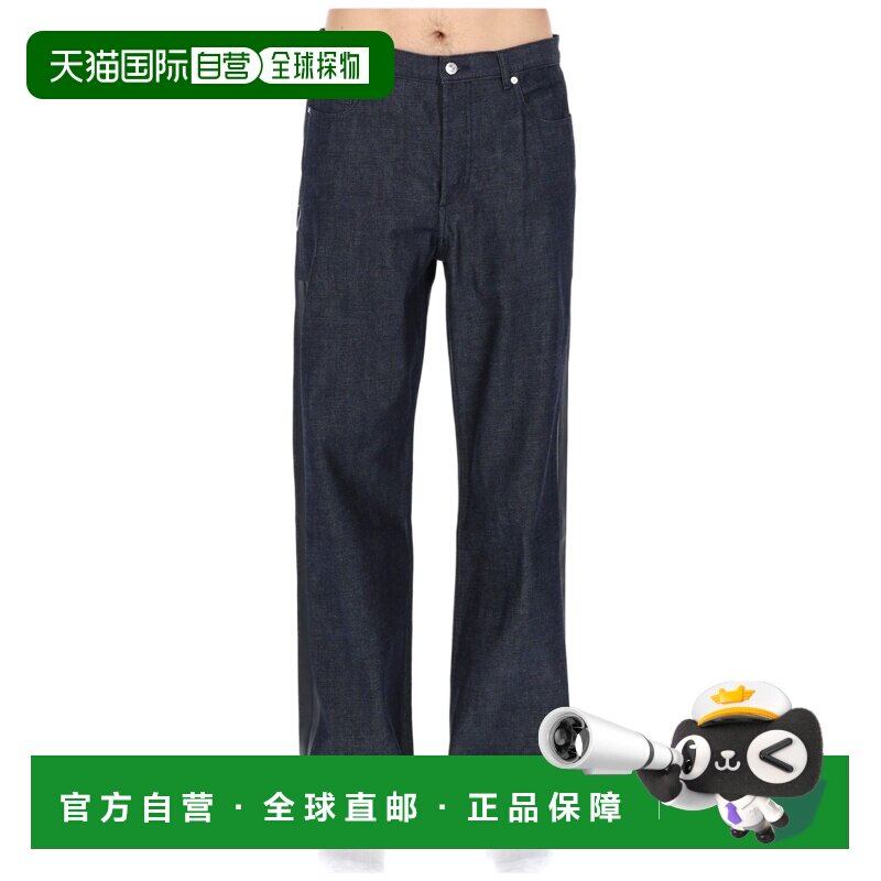 自营a.p.c.Sally直筒靛蓝色口袋印花棉质牛仔裤-黑色 美国奥莱直