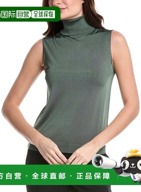 自营Lafayette 148 New York Sleeveless Turtleneck Shell - gre