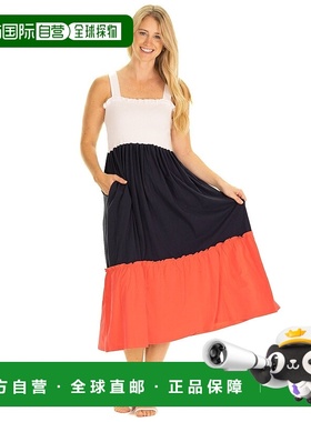 自营duffield laneThe Marie Midi Dress in Colorblock - multi