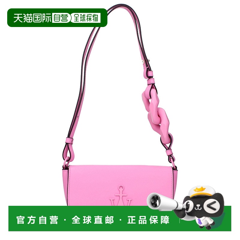 自营 Jw Anderson Leather Shoulder Women's Bag - pink 【美国