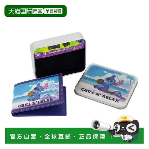 自营concept oneDisney STITCH CHILL N RELAX 印花双折钱包，男