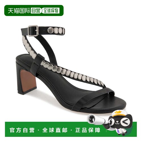 自营Rebecca Minkoff Catalina皮革凉鞋-黑色 美国奥莱直发