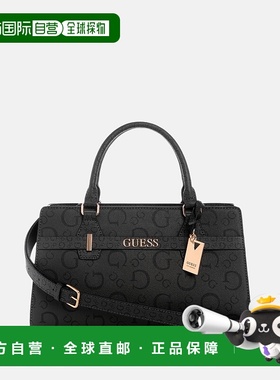 自营guessEldoria Enlarged Logo Satchel - coal 美国奥莱直发