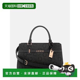 自营guessEldoria Enlarged Logo Satchel - coal 美国奥莱直发