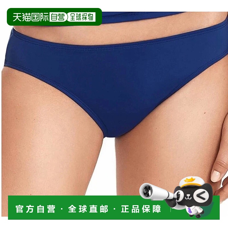 自营ralph laurenBeach Club Solids Hipster Swim Bottom In Nav