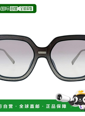 自营Philipp Plein Silver Mirror Square Ladies Sunglasses SPP