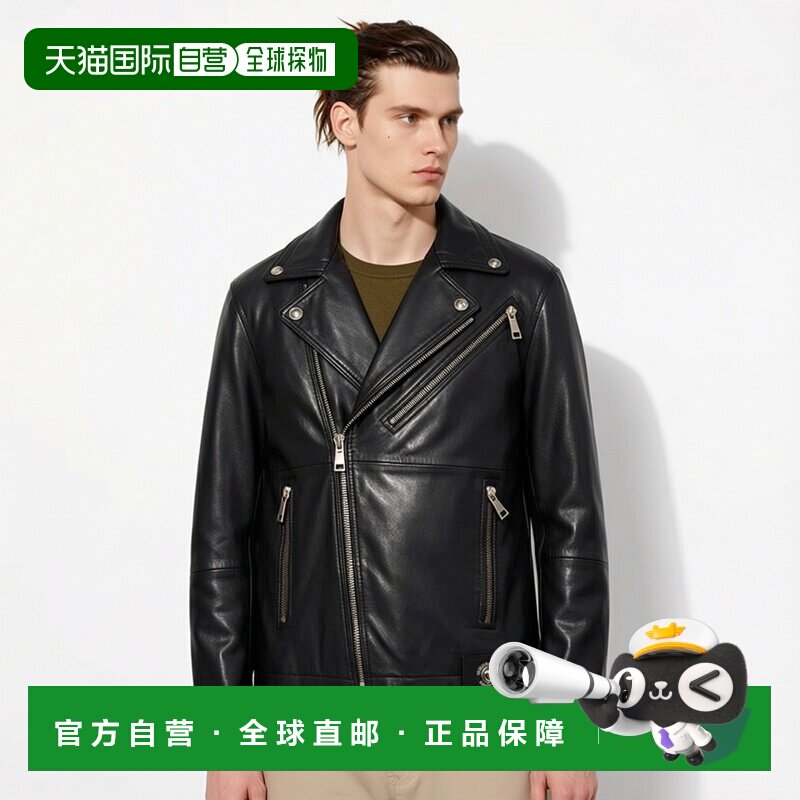 1h可退 【美国直邮】versace/范思哲 男士 皮质外套夹克皮衣