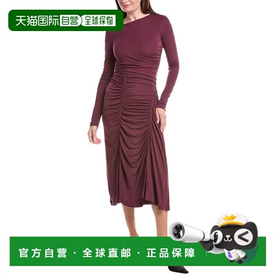 自营Hugo Boss Ecamo Midi Dress - purple 美国奥莱直发连衣裙