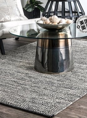 nuLOOM Alessi 手工编织棉质地毯 - 灰色 【美国奥莱】直发