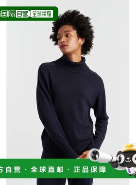 自营chinti & parkerNavy Wool-Cashmere Raglan Rollneck Sweate