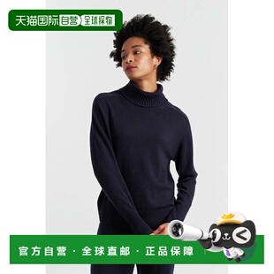 自营chinti & parkerNavy Wool-Cashmere Raglan Rollneck Sweate