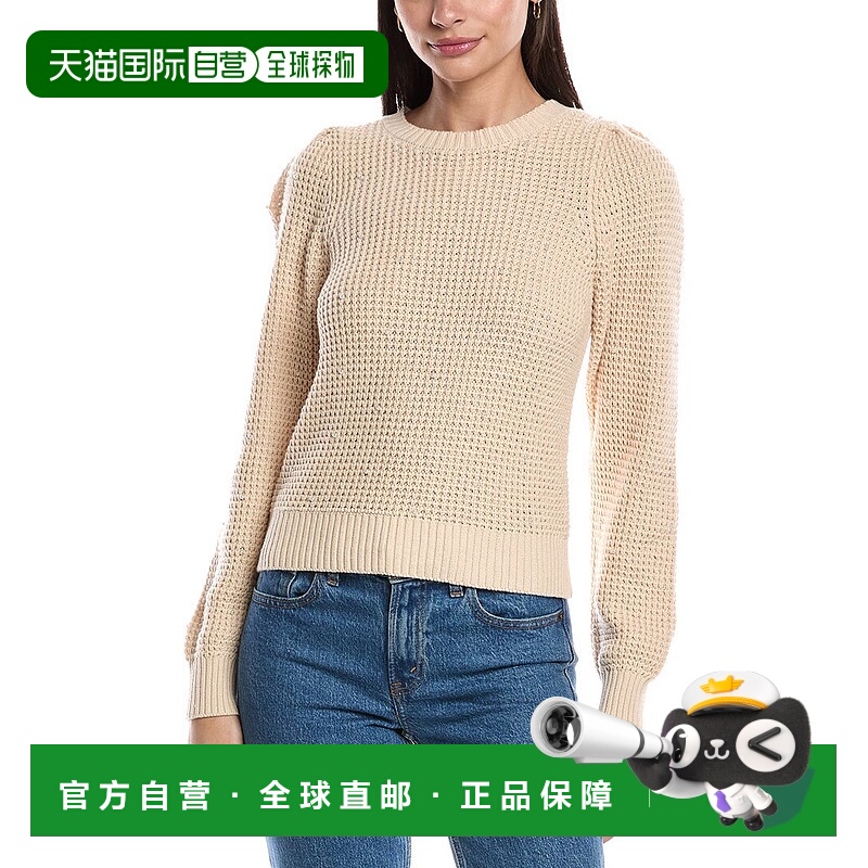 自营 Michael Stars Francesca蓬松袖羊毛混纺毛衣-米色 美国奥莱