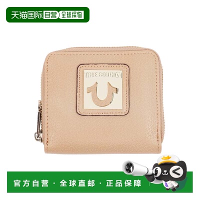自营True Religion Horseshoe Plaque Mini Zip-Around Wallet -