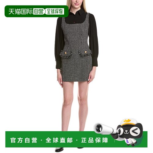 自营Lea & Viola Tweed Mini Dress - black 美国奥莱直发连衣裙