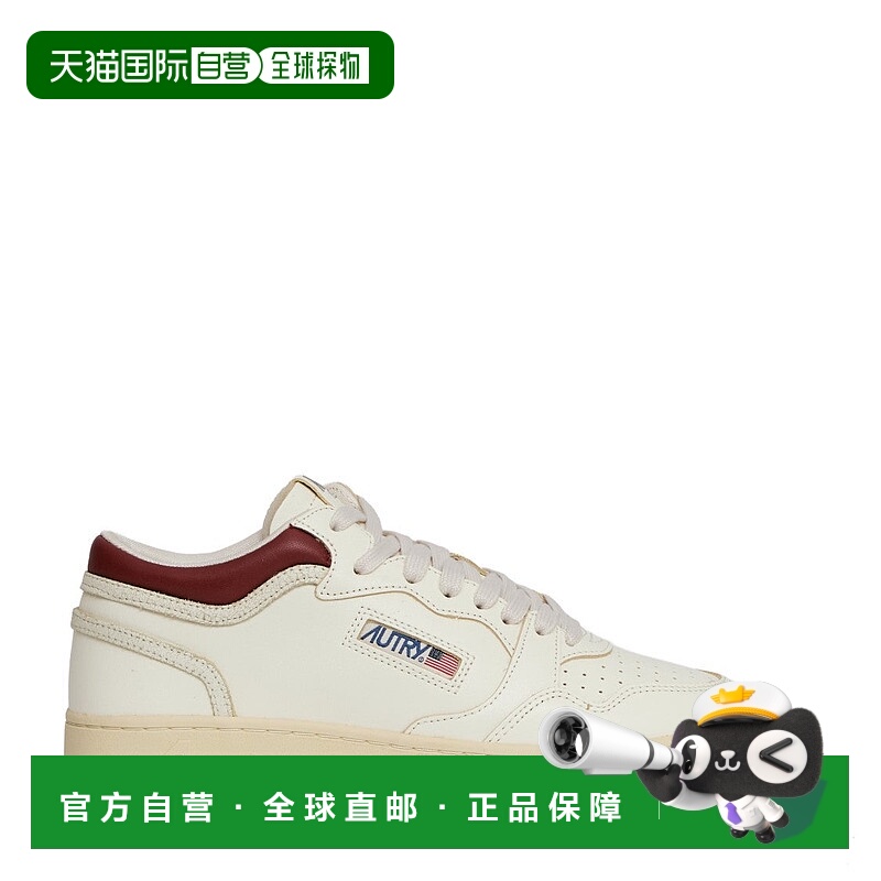 自营autryMed-Way Mid Syrah Marsh Leather Sneakers - white 美
