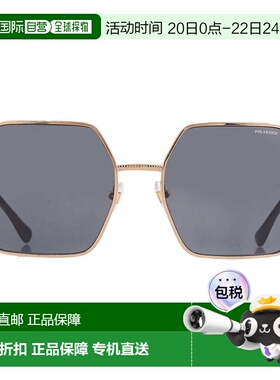 自营Versace Polar Dark Grey Geometric Ladies Sunglasses VE22
