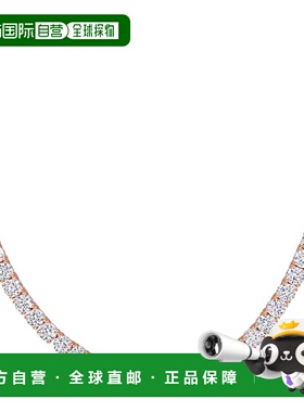 自营mimi & max33 CT TGW Created 白色蓝宝石网球项链，镀玫瑰纯
