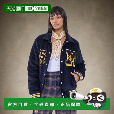自营members onlyWomen's Corduroy Varsity Jacket - navy 美国