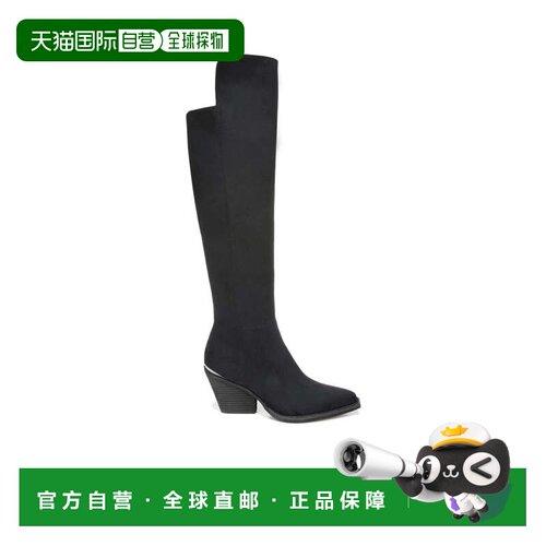 自营Zodiac Ronson H8088F1001靴子女式黑色膝盖侧拉链LION1088-