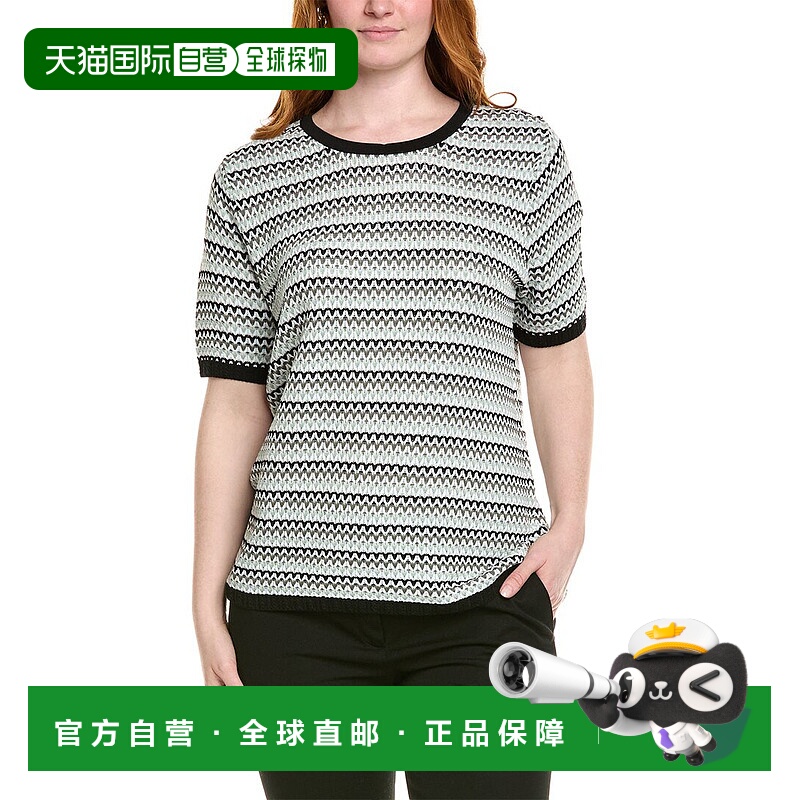 自营 Anne Klein Plus Stitch Top - white 美国奥莱直发上衣女装