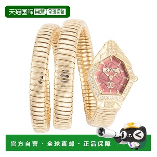 Gold Women Watch Quartz Tone 23mm Snake Cavalli 自营Just