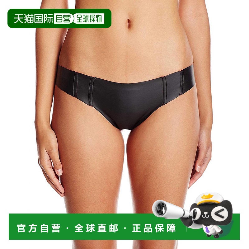 自营 pq swimPilyq 女式 Neo 全剪裁时髦比基尼泳裤 红色/黑色 -