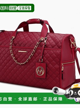 自营 mia k collection Lexie 素皮革女士行李包 红 美国奥莱直发