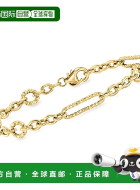 自营 Ross-Simons Italian 14kt Yellow Gold Cable and Paper Cl