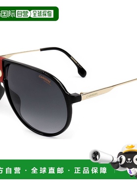 自营 Carrera中性款63毫米灰色太阳镜-黑金 美国奥莱直发卡雷拉