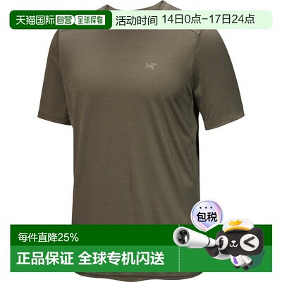 加拿大直邮始祖鸟Ionia男款户外运动美利奴羊毛短袖衫T恤新款