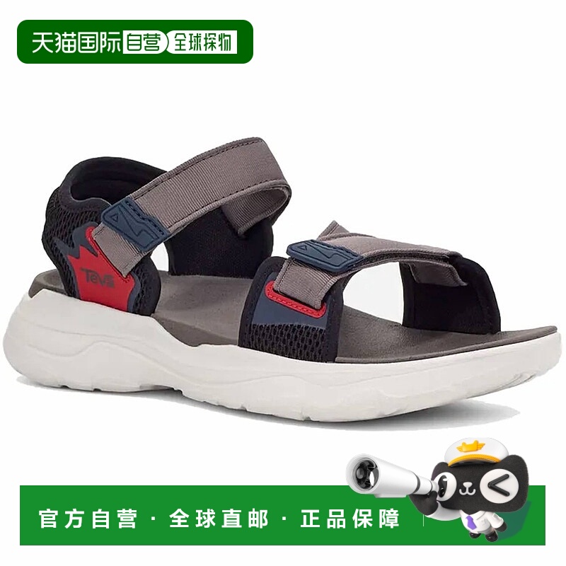 自营 teva男式Zymic凉鞋灰色/红色-灰色/红色 美国奥莱直发厚底