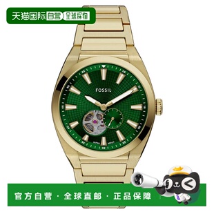 自营Fossil Men's Everett Green Dial Watch - green 美国奥莱直