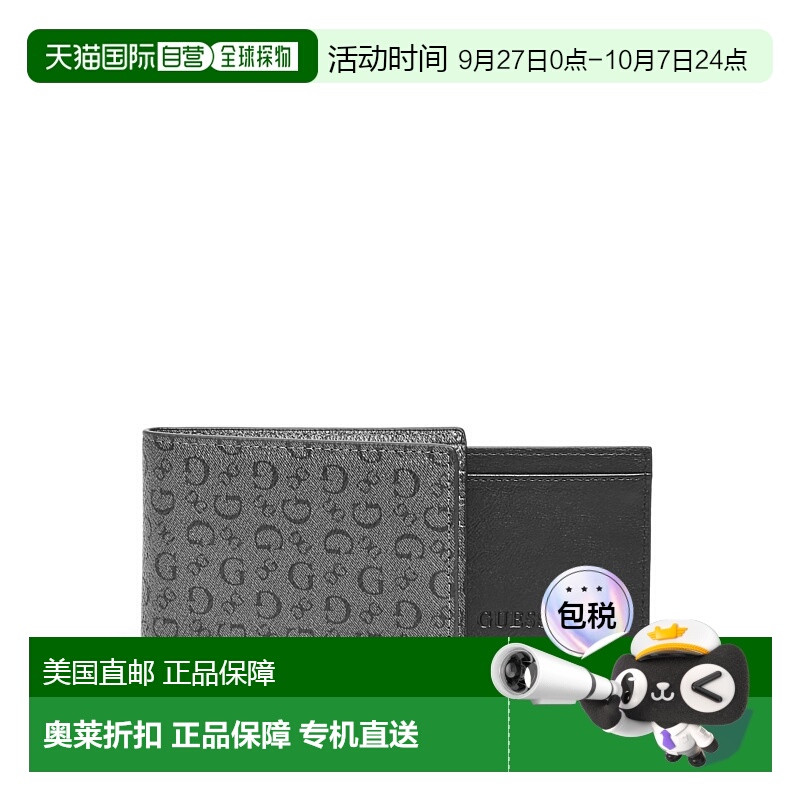 自营 guessCarter Billfold 钱包 - 煤炭 美国奥莱直发