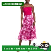 自营 美国奥莱直发 紫色 Rene Ruiz提花细纱迷笛连衣裙