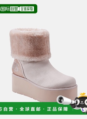 自营 guessIndya Shearing平台靴-玫瑰 美国奥莱直发雪地靴