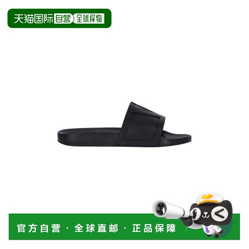 自营valentino garavaniLogo拖鞋-黑色-中性色 美国奥莱直发