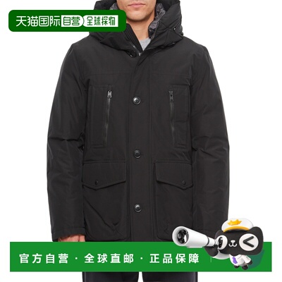 自营woolrichFunctional Black Parka With Hood - black 美国奥