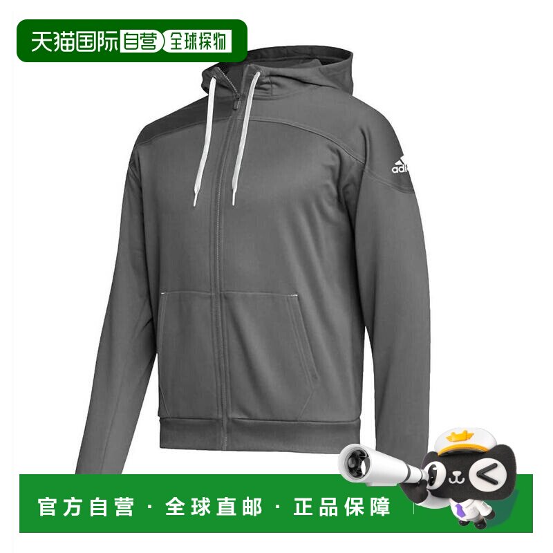 【美国直邮】adidas/阿迪达斯 男士 帽衫运动夹克衫长袖抓绒