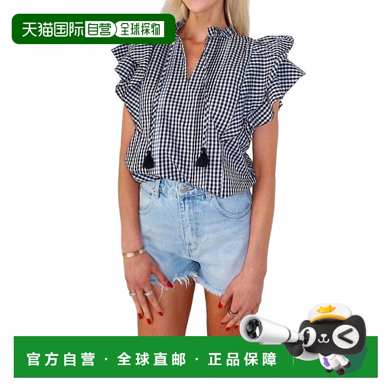 自营olivaceous野餐粉碎Gingham顶部在多-多 美国奥莱直发