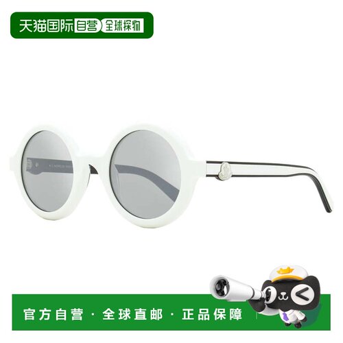 自营Moncler Women's Orbit Round Sunglasses ML0261 21C White