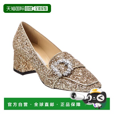美国直邮自营Jimmy Choo Cheri Glitter Loafer-金色 女鞋美国直