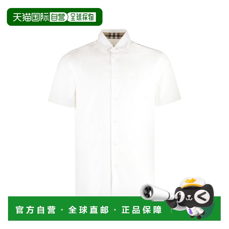 1h可退 香港直邮潮奢 Burberry 巴宝莉 男士 短袖棉质衬衫 807959