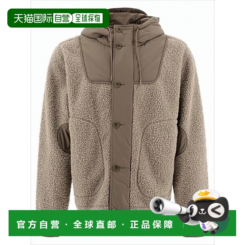 自营c.p. companyTextured Fleece Casual Jacket With Hood And