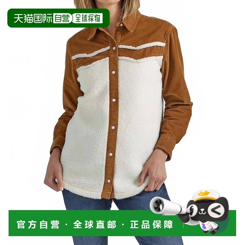 自营wrangler焦糖色复古美式夏尔巴人衬衫夹克 美国奥莱直发
