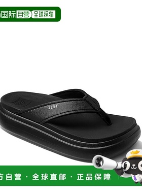 1h可退 香港直邮潮奢 reef 女士 Cushion Bondi 拖鞋 black黑色