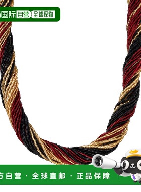 自营Ross-Simons Italian Red, Black and Gold Murano Glass Bea