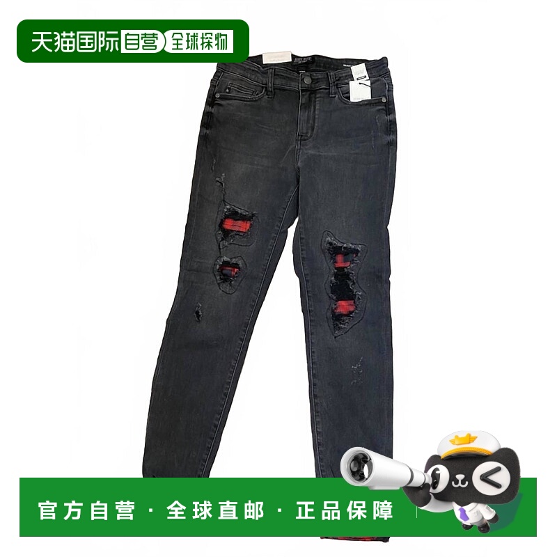 自营judy blueWomen's Destroyed Buffalo Jeans In Black - blac