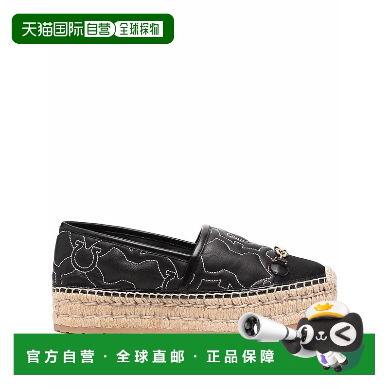 自营salvatore ferragamoWomen's Gancini Logo-Embroidered Espa
